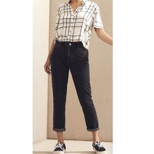 PacSun high waisted black mom jeans size 26
